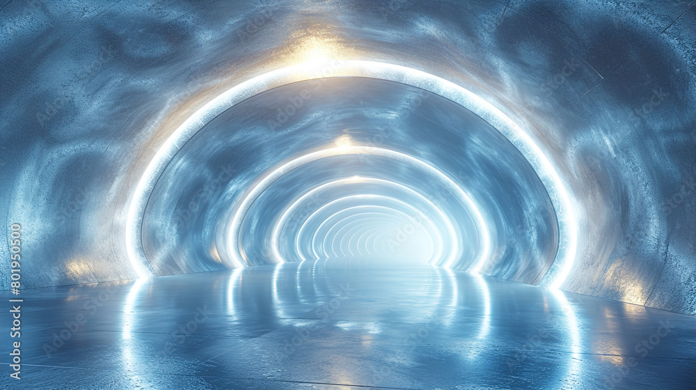 Fototapeta premium Futuristic Universe Step into the future with an abstract White Background 
