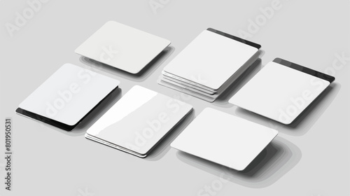 Blank business cards on white background Vector illustration