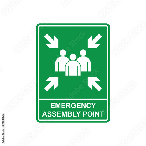 emergency gathering place vector icon