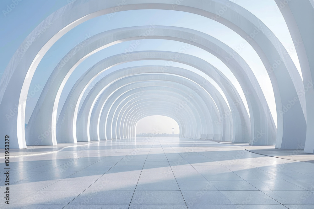 Empty hall of modern architectures 