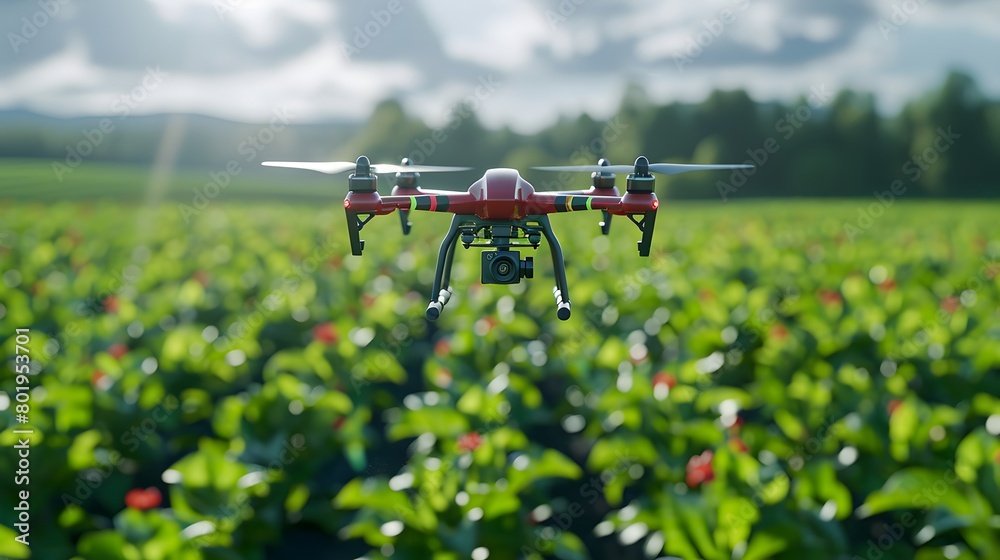 a drone flying over a large smart farm a drone flying over a large smart farm