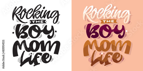 Cute lettering design. Lettering hand drawn doodle quote, print for t-shirt design, 100% vector file.