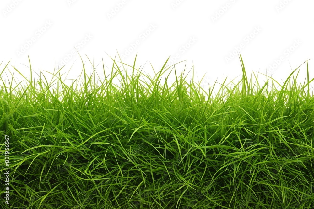 Serene grass borders, a harmonious green fringe, vivid colors captured in high detail, isolated on white background Serene grass borders, a harmonious green fringe, vivid colors captured in high detail, isolated on white background