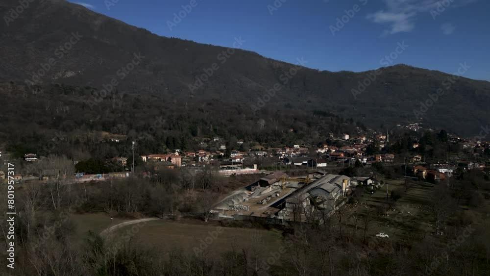 Beautiful views of a mountain village in a pasture area Beautiful views of a mountain village in a pasture area