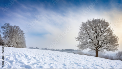Beautiful view the wood in winter period © Leone Studio
