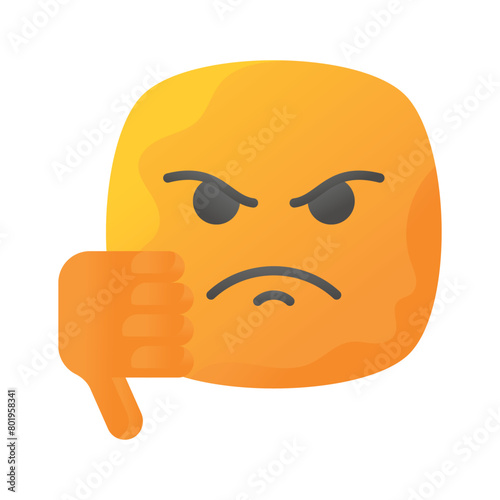 Disgusted emoji vector design, customizable unique vector