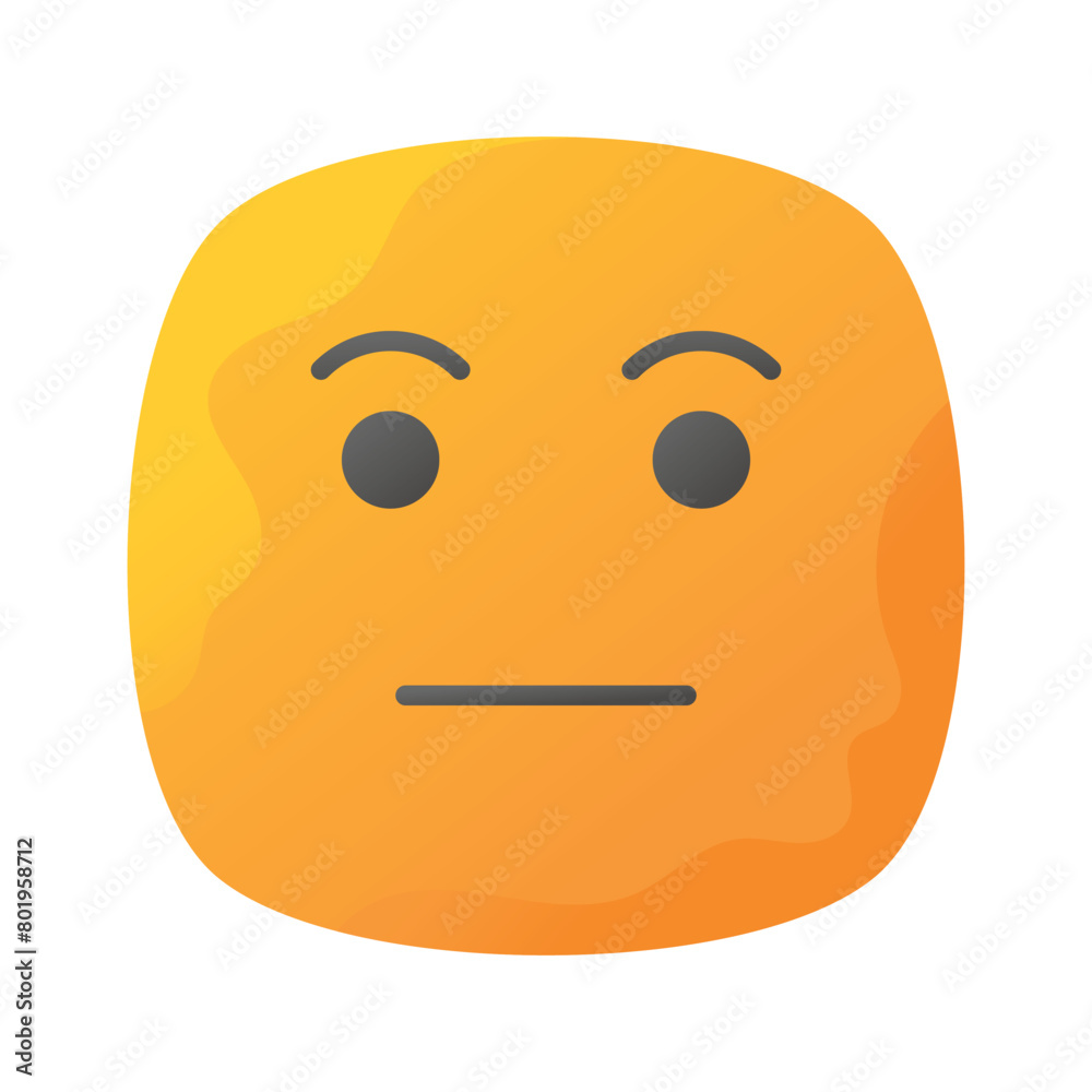 Grab this amazing icon of indifferent emoji, customizable flat vector Grab this amazing icon of indifferent emoji, customizable flat vector