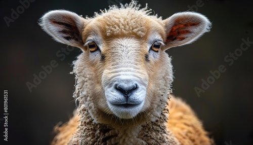 Portrait of a sheep. 