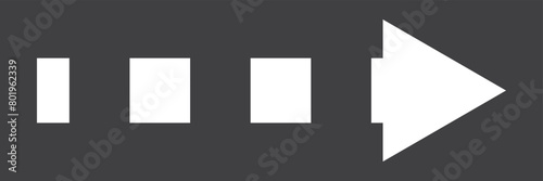 white arrow icon, white arrow isolated on white,arrow icon for your additional design needs, web app symbol direction. on black background. 7891