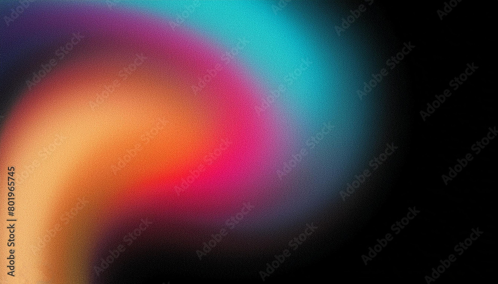 Grainy gradient background, orange blue magenta pink abstract glowing color flow wave black dark backdrop noise texture banner design. Decoration. and design. Colorful wallpaper Grainy gradient background, orange blue magenta pink abstract glowing color flow wave black dark backdrop noise texture banner design. Decoration. and design. Colorful wallpaper