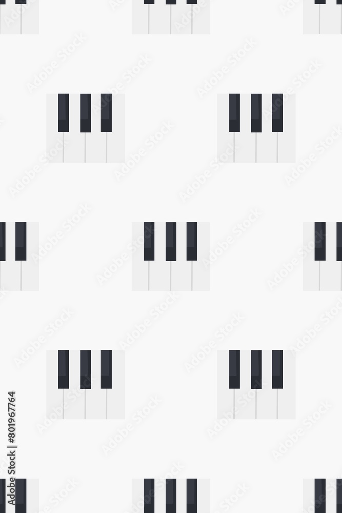 Piano keys set isolated pattern on transparent background. Piano keys set isolated pattern on transparent background.