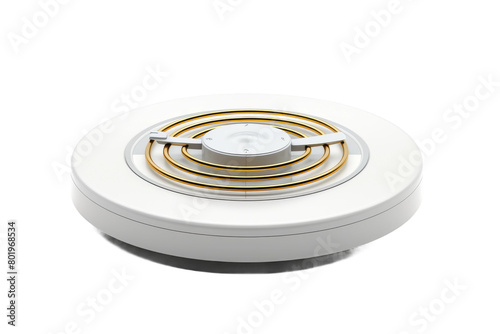 Ethereal Elegance: White and Gold Orb on a Blank Canvas. On a White or Clear Surface PNG Transparent Background.