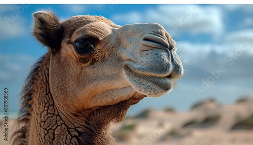 camel head close up