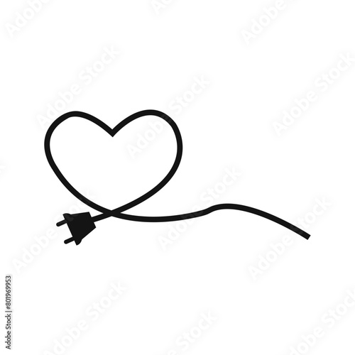 Abstract Premium Heart Shape Electric Cable