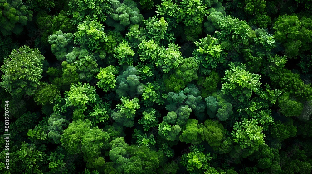 Aerial View: Verdant Wilderness Captured in Nature's Majesty