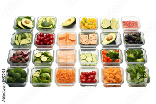 Vibrant Harvest: A Bountiful Collection of Fresh Fruits and Vegetables. On a White or Clear Surface PNG Transparent Background.