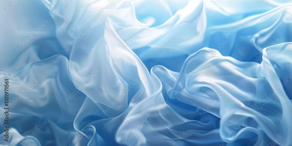 Obraz premium The background is completely mix Blue and White with no texture and the Pillow is in the right hand side