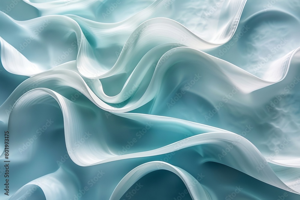 Obraz premium Integrate curved lines sparingly to add a sense of flow and elegance to a predominantly straight line design in turquoise, abstract , background