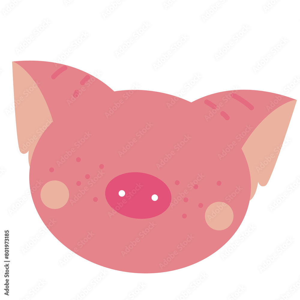 Pink pig illustration Pink pig illustration