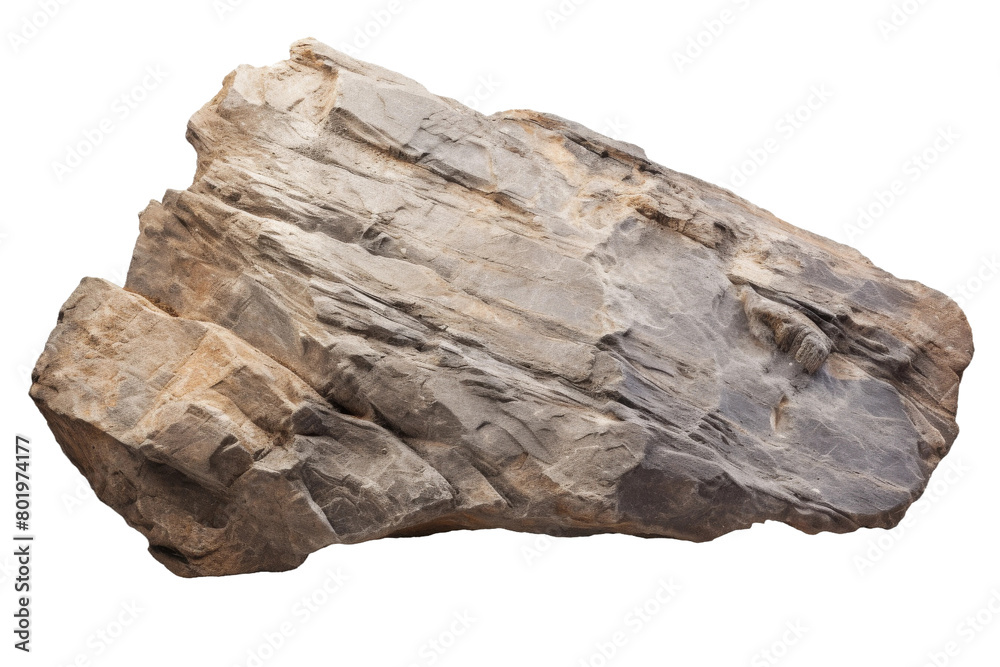 The Lone Guardian: A Rocks Stand. On a White or Clear Surface PNG Transparent Background.