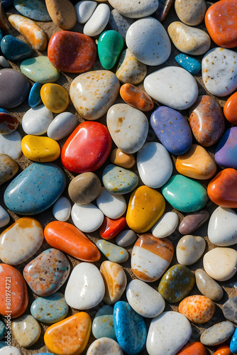 beautiful shimmering pebbles
