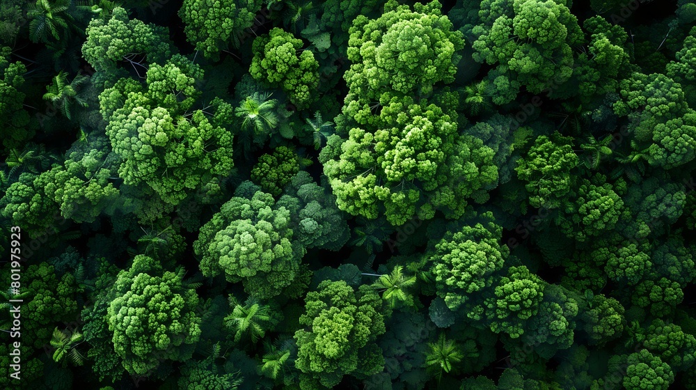 Dense, Verdant Canopy: A Serene Aerial Perspective Dense, Verdant Canopy: A Serene Aerial Perspective