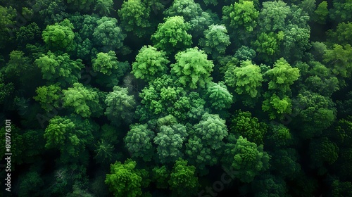 Tranquil Forest Canopy: Aerial View of Nature's Grandeur © Maquette Pro