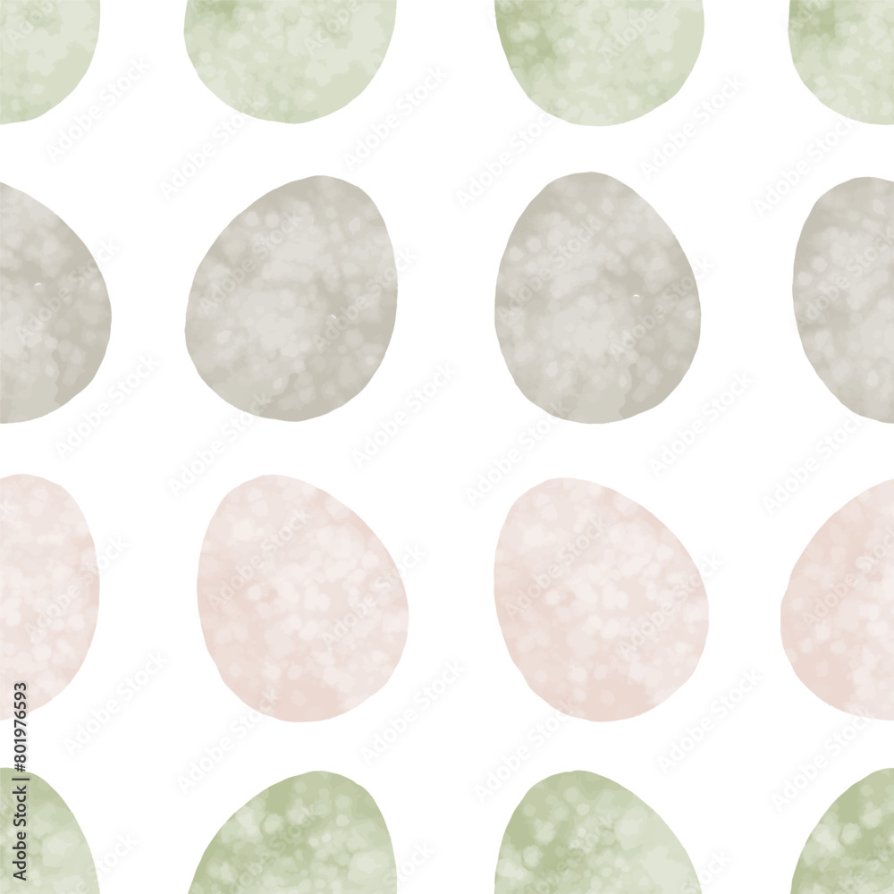 Seamless pattern with easter eggs, hand drawn illustration in watercolor style Seamless pattern with easter eggs, hand drawn illustration in watercolor style