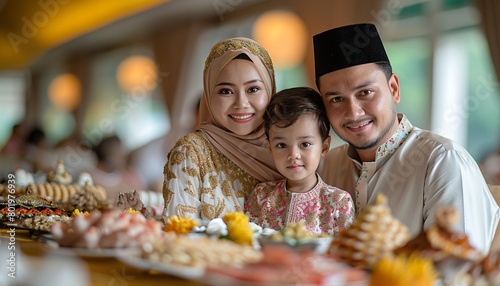 A family celebrating Eid Al-Adha together 