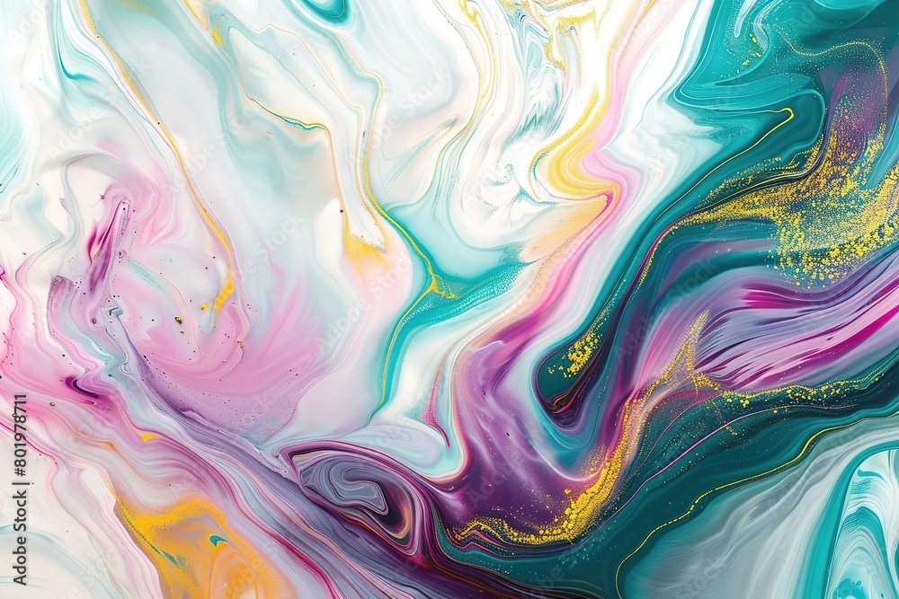 Alcohol ink colors translucent. Abstract multicolored marble texture background. Design wrapping paper, wallpaper.