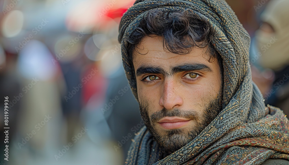 A Muslim man on the Eid al-Adha holiday A Muslim man on the Eid al-Adha holiday