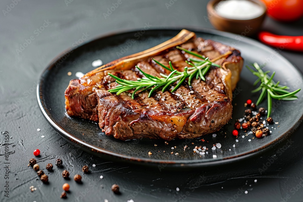 Juicy grilled steak with rosemary and smoked pepper
Juicy grilled steak with rosemary and smoked pepper