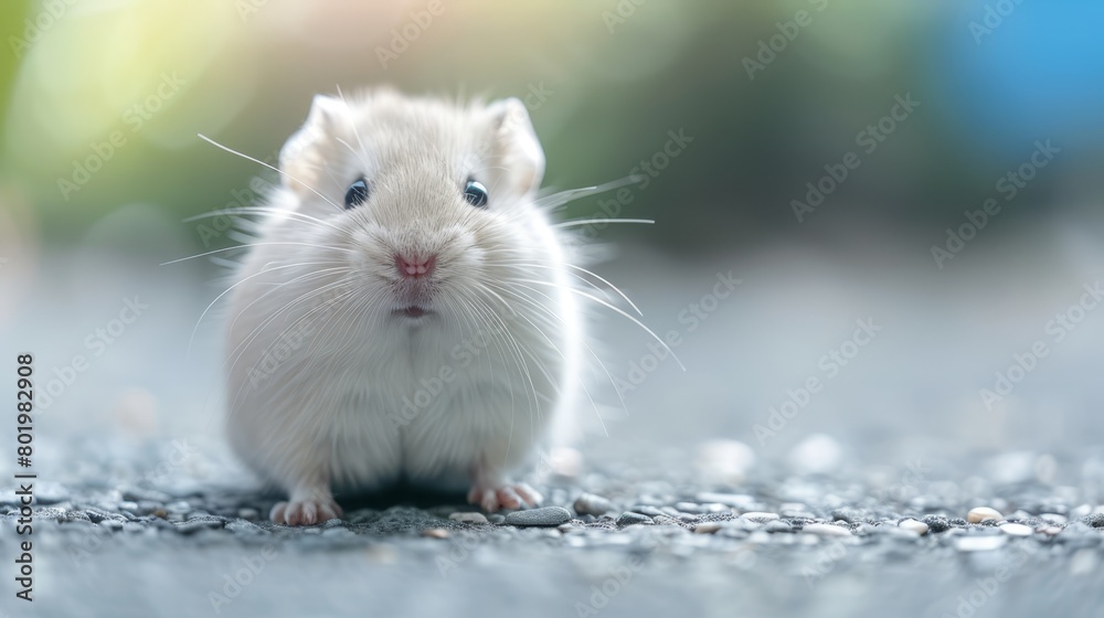 A tight shot of a small rodent on the ground, gaze directed to the side A tight shot of a small rodent on the ground, gaze directed to the side