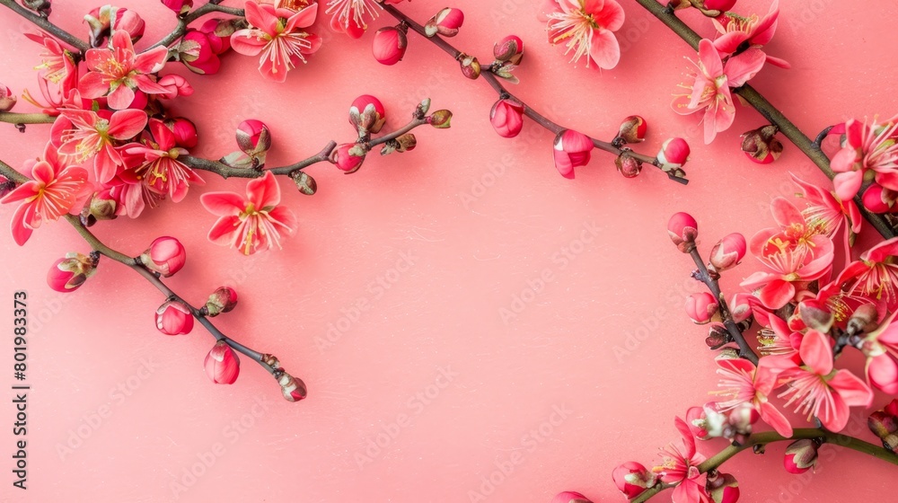 A pink background filled with a cluster of pink flowers, leaving room for text or an image on its left side A pink background filled with a cluster of pink flowers, leaving room for text or an image on its left side
