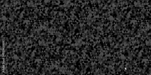 Seamless geometric pattern square shapes low polygon backdrop background. Abstract geometric wall tile and metal cube background triangle wallpaper. Gray and black polygonal background.