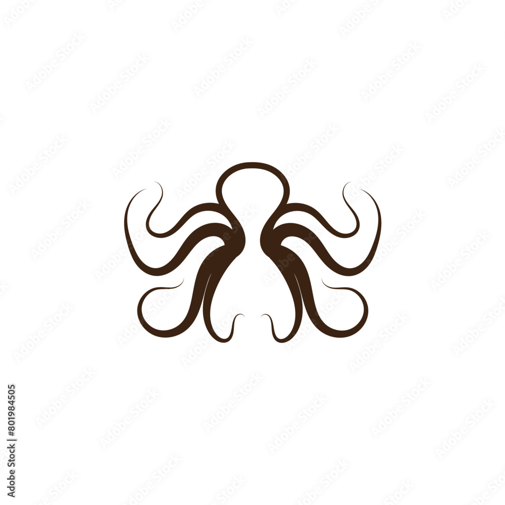 Octopus logo or symbol icon illustration design template Octopus logo or symbol icon illustration design template