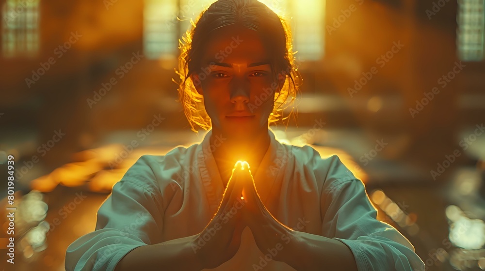 Mudra Meditation: Hands Forming Mudra in a Calm Environment Mudra Meditation: Hands Forming Mudra in a Calm Environment