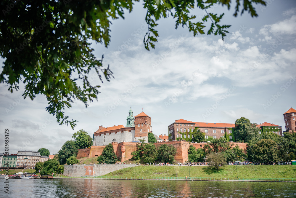 Historic Wawel Castle and Vistula River in Krakow Historic Wawel Castle and Vistula River in Krakow
