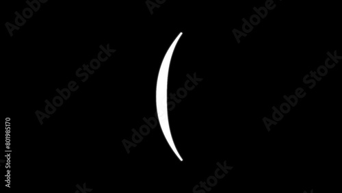 Animation Punctuation mark on black Background Opener With Copy Space. Punctuation marks, communication and confusion background Animation Intro. photo