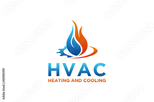 HVAC logo design, heating ventilation and air conditioning, HVAC logo.