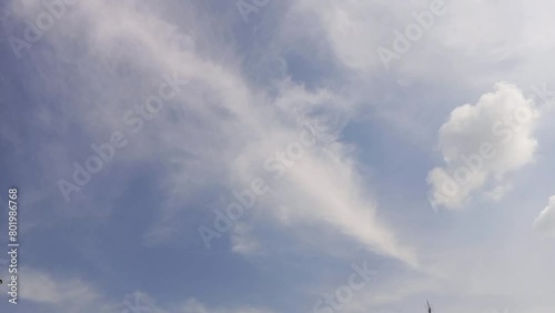 Wallpaper Mural Timelapse of moving white cloud with blue sky Torontodigital.ca