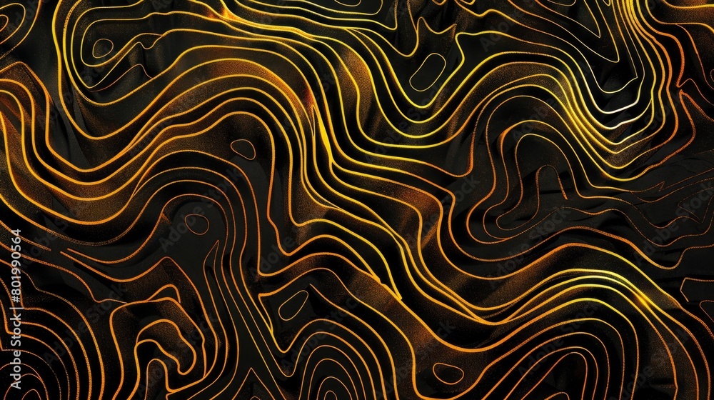 Abstract swirling gold and black patterns creating a hypnotic visual texture.