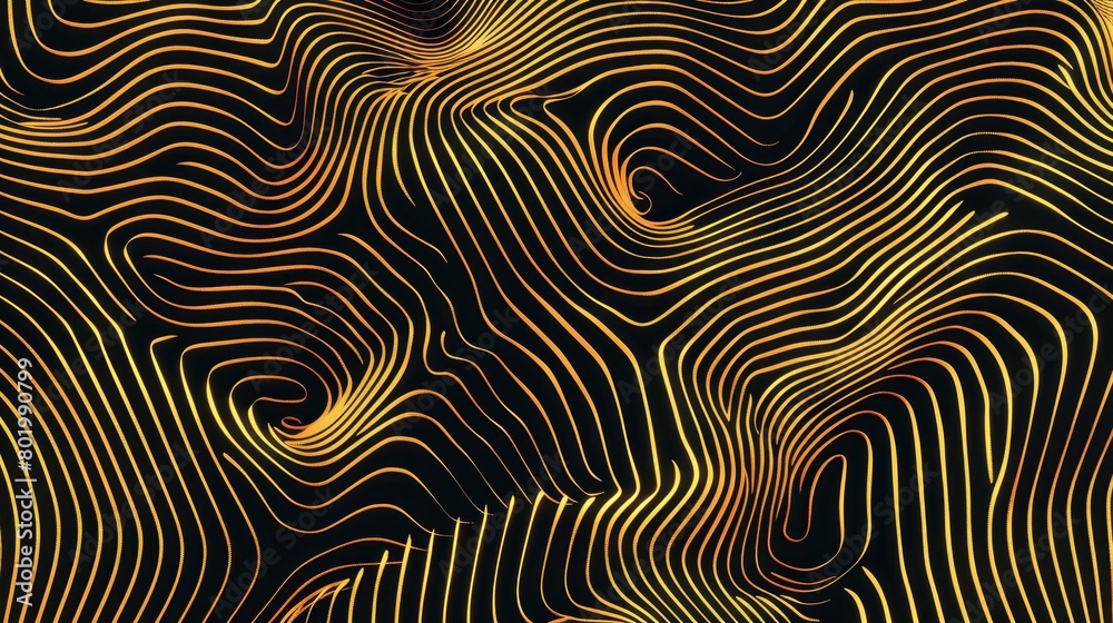Abstract swirling gold and black patterns creating a hypnotic visual texture. Abstract swirling gold and black patterns creating a hypnotic visual texture.