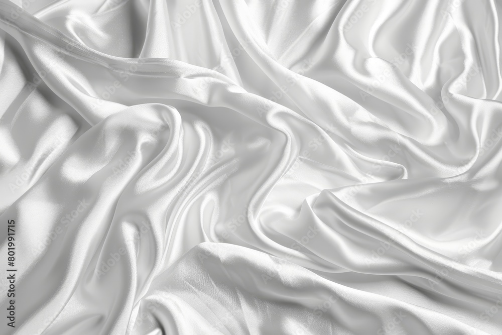Elegant ivory silk satin drapery with abstract monochrome luxury for sophisticated background