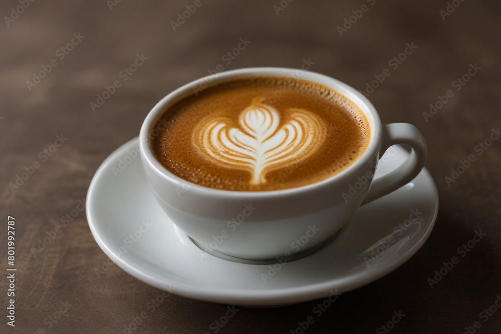 A cup of cappuccino coffee. A cup of cappuccino coffee.