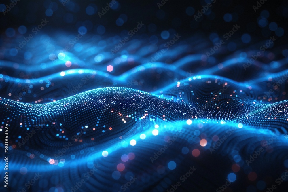 A holographic business theme background with intricate patterns formed by clear, glowing neon blue lines against a dark, isolated void A holographic business theme background with intricate patterns formed by clear, glowing neon blue lines against a dark, isolated void