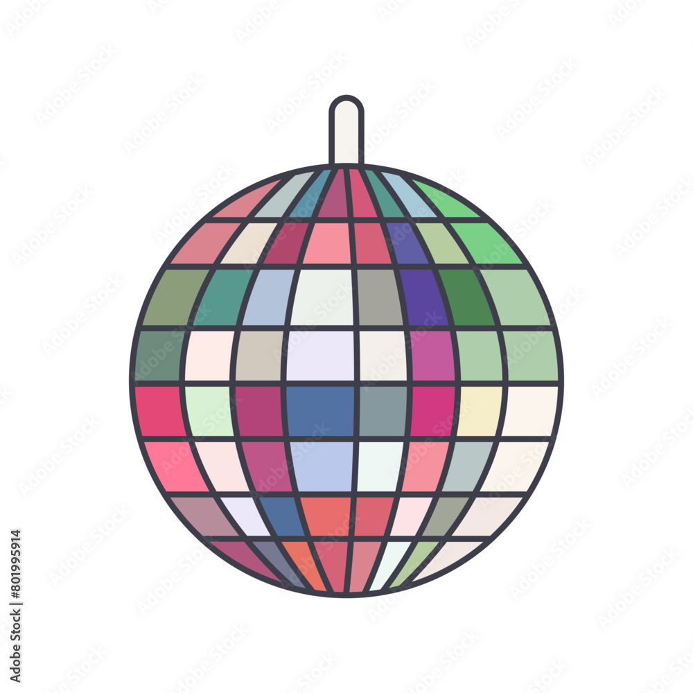 Vector illustration of retro disco ball isolated on white for banners, cards, flyers, social media wallpaper , greeting card, invitations, tapestry to print on t-shirts, stickers, mugs and more.
Vector illustration of retro disco ball isolated on white for banners, cards, flyers, social media wallpaper , greeting card, invitations, tapestry to print on t-shirts, stickers, mugs and more.