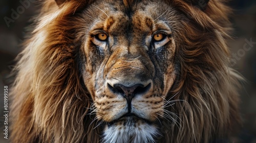 A fierce lion tattoo close-up  representing strength and royalty  detailed mane and intense eyes  portrayed on a clean  isolated background