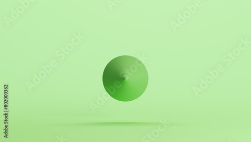 Green mint cone geometry shape face geometric solid structure background 3d illustration render digital rendering