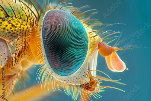 Compound Structure of a Fruit Fly Eye photo